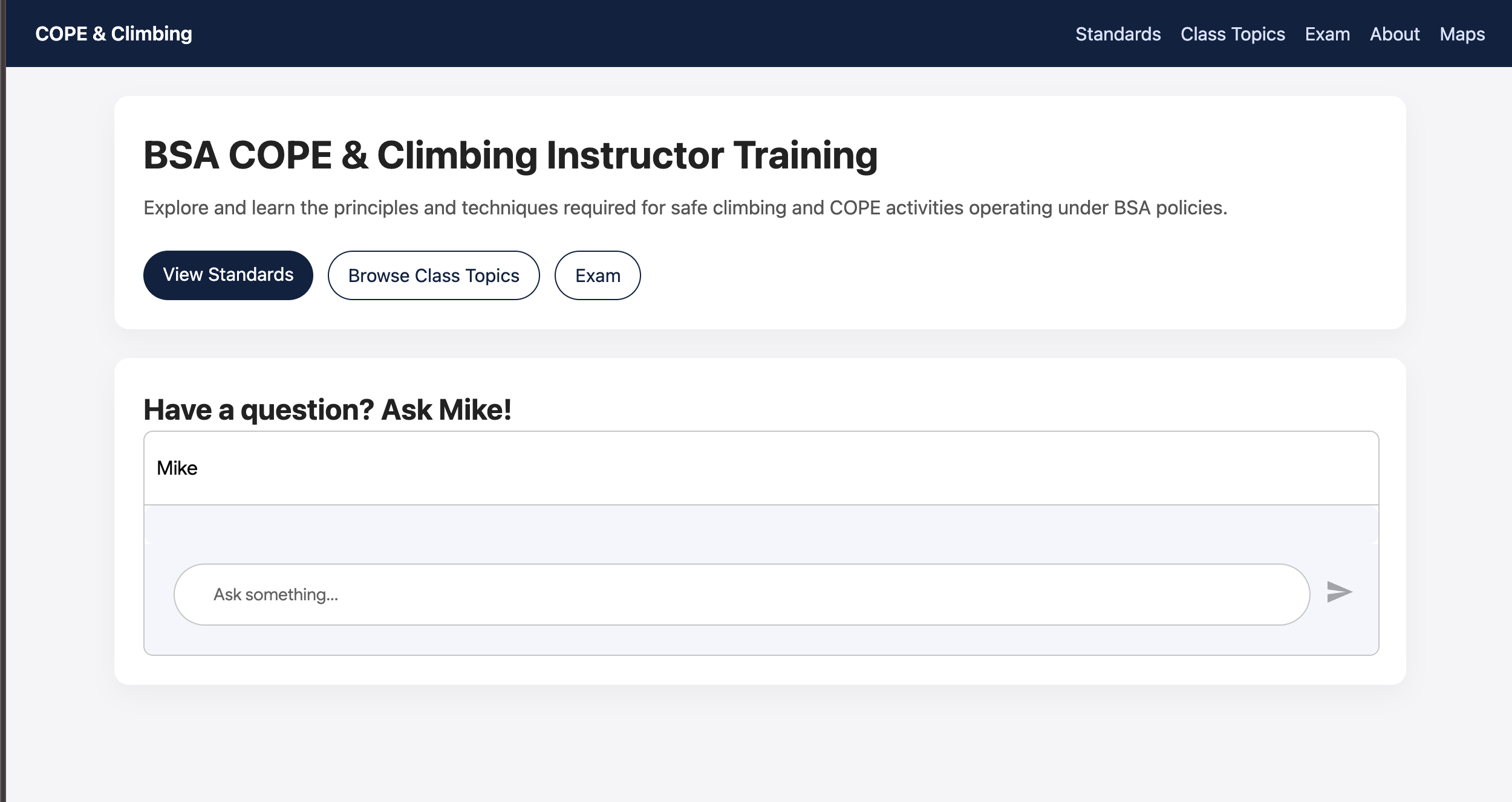 Climbing Instructor Website